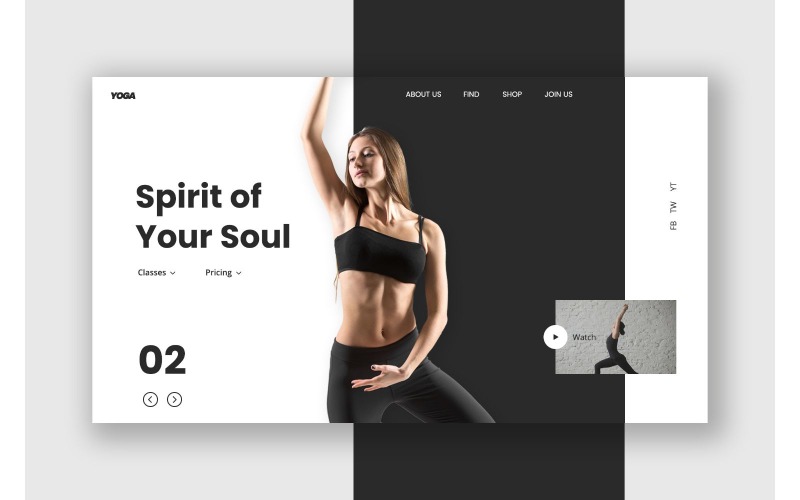 Elementi dell'interfaccia utente di Hero 39 Yoga