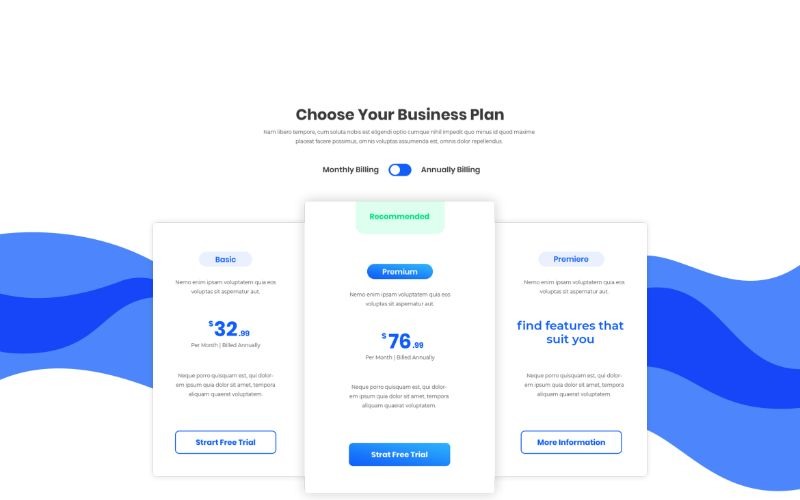 Elementi dell'interfaccia utente di PT 20 Business Plan 2