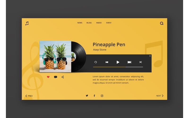 Hero 30 Pineapple Pen UI Elements