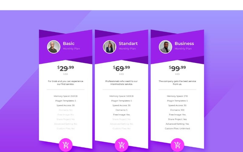 Prvky uživatelského rozhraní služby PT 33 Web Development Service