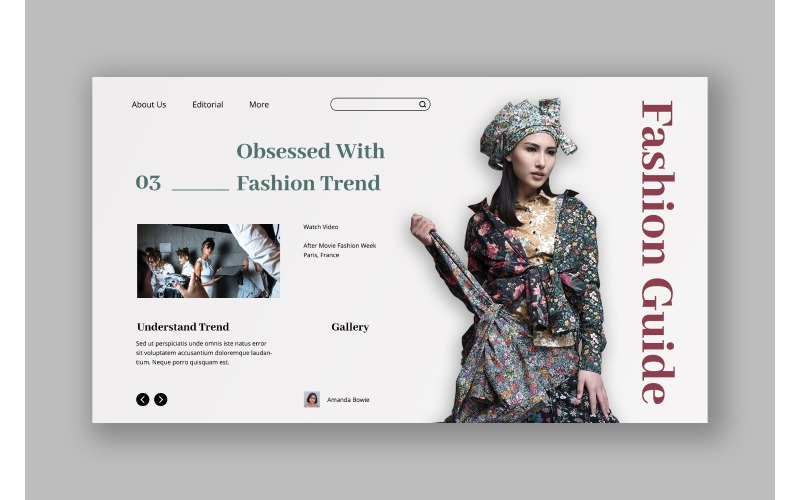Hero 58 Fashion Guide UI Öğeleri