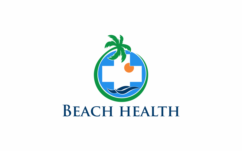 Download Шаблон логотипа "Beach Health Logo Template" / Beach Health Logo Template - Шаблон логотипа на тему графика health,nature,beach,woman,people,sun,sunset,healthy,sunrise,water,female,fitness,body,ocean,beautiful,outdoor,beauty,freedom,landscape,meditation