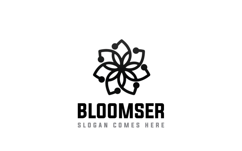 Bloomser logotyp mall