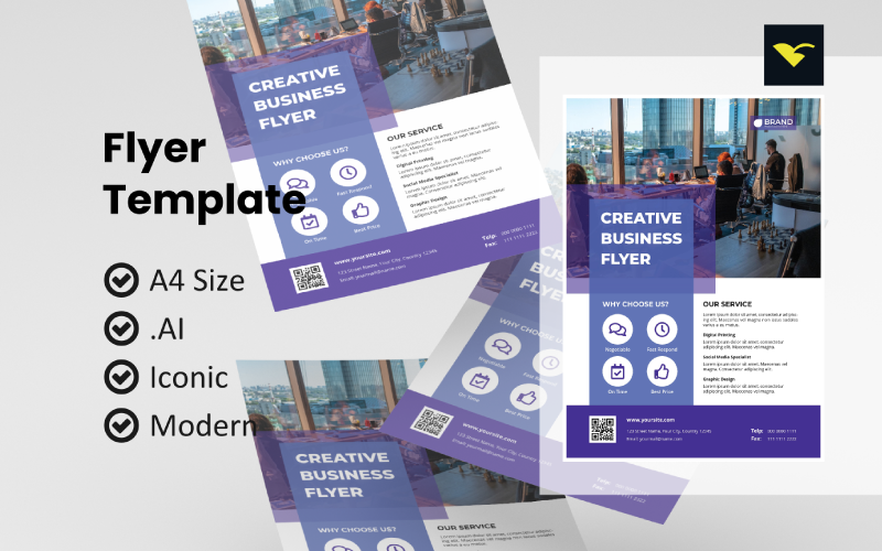 Download Фирменный стиль "Business Simple Flyer - Corporate Identity Template" / Business Simple Flyer - Corporate Identity Template - Фирменный стиль на тему графика flyer template,flyer business,print template,advertising,promotion flyer,brochure template,flyer mockup,flyer bundle template