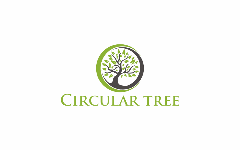 Download Шаблон логотипа "Circular Tree Logo Template" / Circular Tree Logo Template - Шаблон логотипа на тему графика tree,circular,nature,circle,plant,organic,natural,vector,symbol,wood,abstract,texture,wooden,illustration,section,logo,line,ring,green,roots
