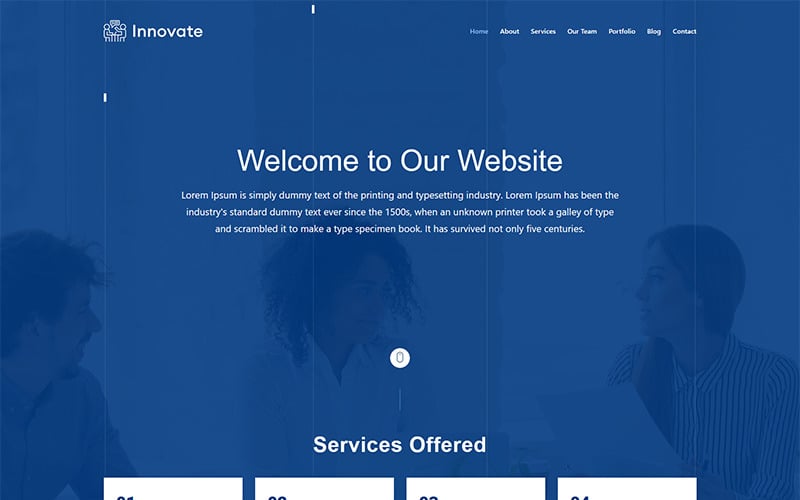 Innovate Landing Page Template