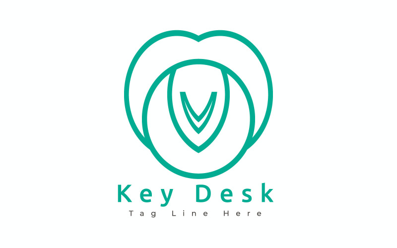 Modèle de logo de bureau clé
