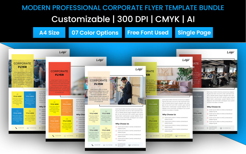 Download Фирменный стиль "Modern Professional  Business Flyer  Bundle - Corporate Identity Template" / Modern Professional  Business Flyer  Bundle - Corporate Identity Template - Фирменный стиль на тему графика clean,minimal,premium,professional,corporate,identity,flyer,brochure,graphic,template,bundle,modern,business,brand,businessman,marketing,network,office,finance,industry