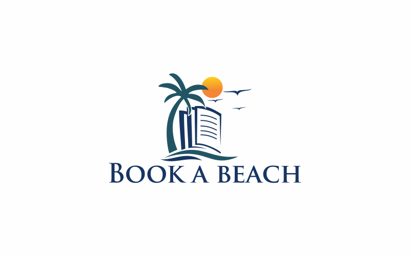 Download Шаблон логотипа "Palm Book Logo Template" / Palm Book Logo Template - Шаблон логотипа на тему графика beach,vacation,book,sea,ocean,travel,holiday,nature,leisure,water,outdoor,young,tourism,sunny,coast,sun,lifestyle,blue,sunlight,outdoors