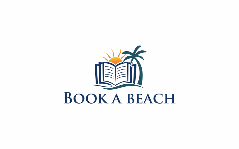 Download Шаблон логотипа "Palm Book Logo Template" / Palm Book Logo Template - Шаблон логотипа на тему графика beach,vacation,book,sea,ocean,travel,holiday,nature,leisure,water,outdoor,young,tourism,sunny,coast,sun,lifestyle,blue,sunlight,outdoors