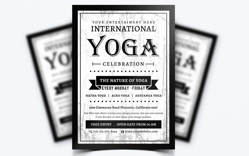 Download Фирменный стиль "Pidge - Yoga Flyer Design - Corporate Identity Template" / Pidge - Yoga Flyer Design - Corporate Identity Template - Фирменный стиль на тему графика flyer,yoga,meditation,international,poster,peaceful,festival,event,promotion,multipurpose,vector,silhouette,training,modern,wellness