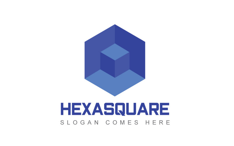 Шаблон логотипа Hexasquare