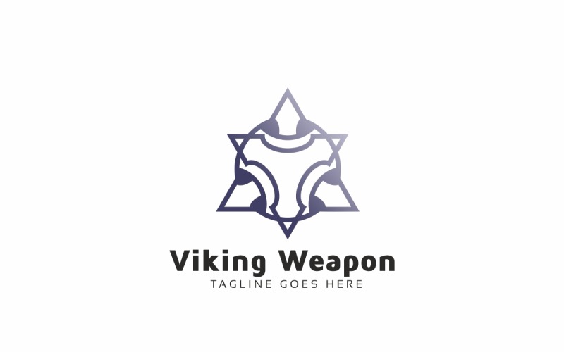 Download Шаблон логотипа "Viking Weapon Logo Template" / Viking Weapon Logo Template - Шаблон логотипа на тему графика medieval,vector,icon,ancient,viking,logo,illustration,soldier,battle,war,cartoon,power,man,knight,warrior,shield,beard,emblem,art,design