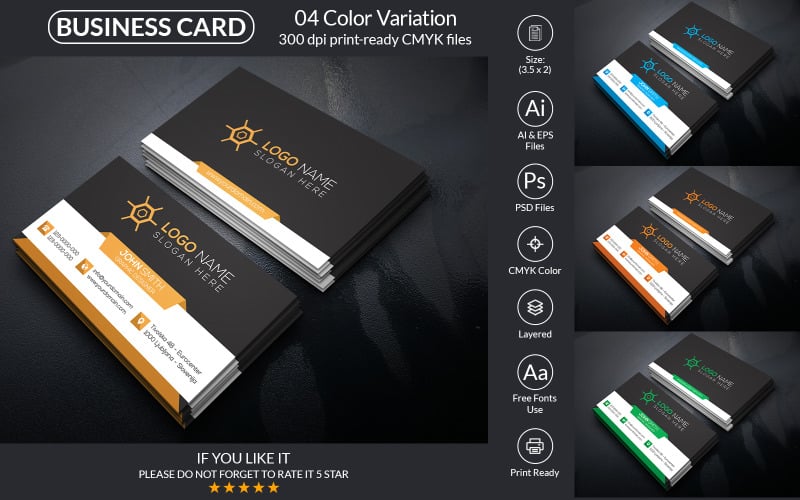 Download Фирменный стиль "Business Card Design - Corporate Identity Template" / Business Card Design - Corporate Identity Template - Фирменный стиль на тему графика abstract,background,branding,business,business card,business card design,business card template,corporate business card,modern business card,creative business card,print design,clean,colorful