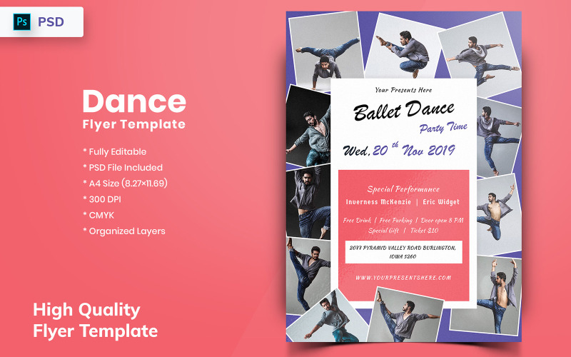 Download Фирменный стиль "Fabric - Dance Flyer Design - Corporate Identity Template" / Fabric - Dance Flyer Design - Corporate Identity Template - Фирменный стиль на тему графика ballet,dance,concert,dancing,design,zumba,opera,party,pattern,performance,romance,show,spiral,spring
