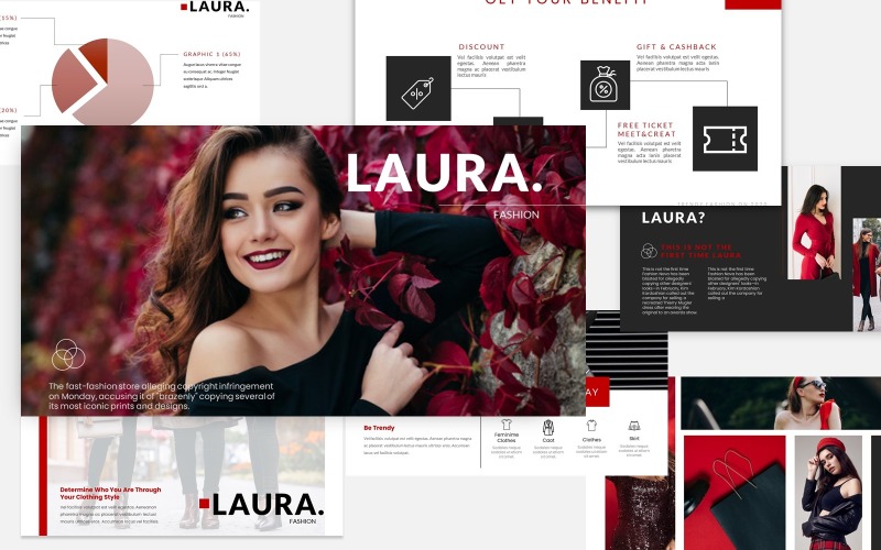Laura Fashion PowerPoint-mall