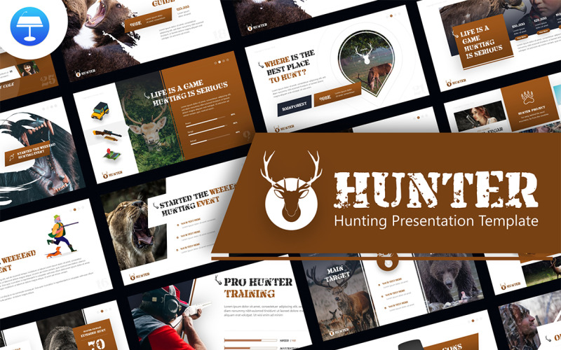 猎人狩猎-主题演讲模板