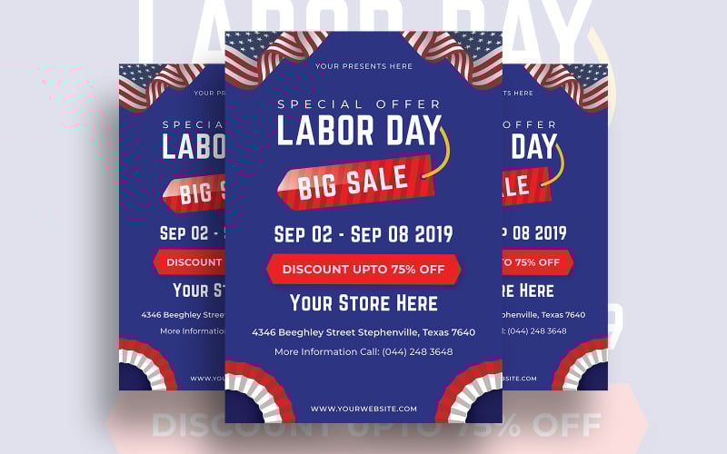 Download Фирменный стиль "Truis - Labor Day Sale Flyer Design - Corporate Identity Template" / Truis - Labor Day Sale Flyer Design - Corporate Identity Template - Фирменный стиль на тему графика flyer,a4,laborday,federalday,uslaborday,annualholiday,unitedstates,weekend,brochure,poster,banner,mockup,canada,sale,festival