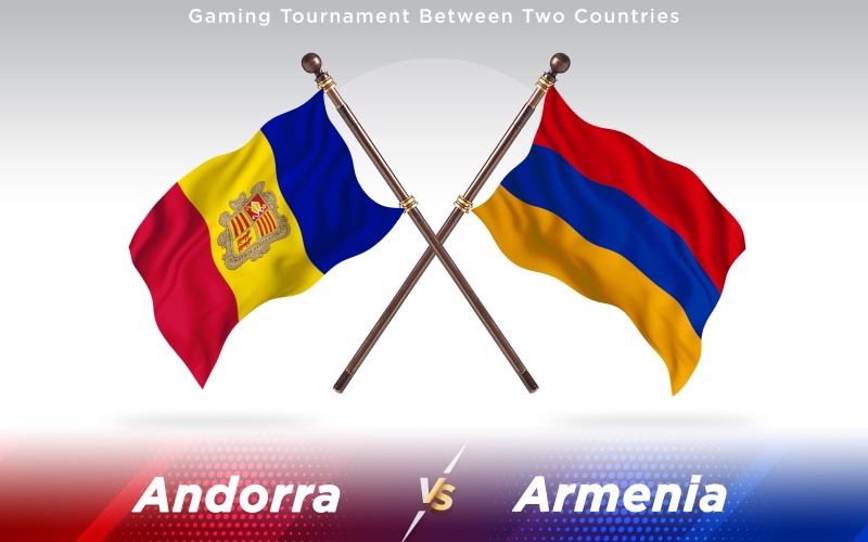 Download Иллюстрация "Andorra versus Armenia Two Countries Flags - Illustration" / Andorra versus Armenia Two Countries Flags - Illustration - Иллюстрация на тему графика national,patriotic,europe,asia,republic,map,flag,country,cartography,geography,nation,illustration,graphic,vector,state,world,isolated,symbol,border,icon