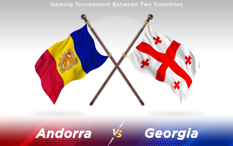 Download Иллюстрация "Andorra versus Georgia Two Countries Flags - Illustration" / Andorra versus Georgia Two Countries Flags - Illustration - Иллюстрация на тему графика national,patriotic,europe,asia,republic,map,flag,country,cartography,geography,nation,illustration,graphic,vector,state,world,isolated,symbol,border,icon