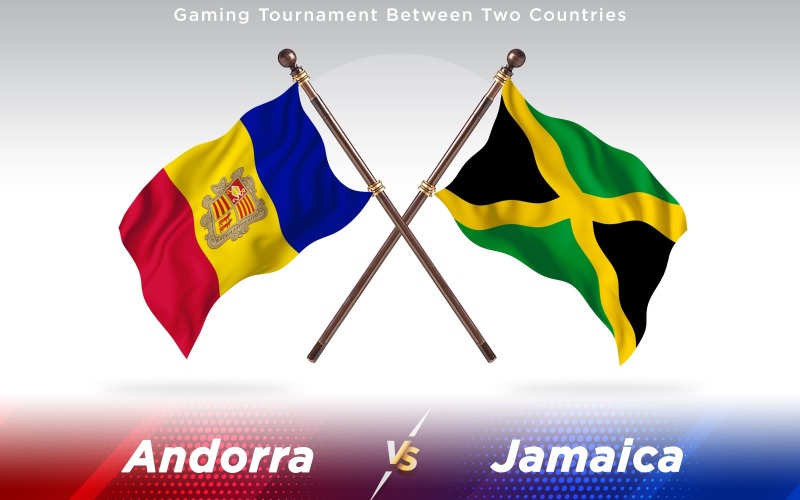 Download Иллюстрация "Andorra versus Jamaica Two Countries Flags - Illustration" / Andorra versus Jamaica Two Countries Flags - Illustration - Иллюстрация на тему графика national,patriotic,europe,asia,republic,map,flag,country,cartography,geography,nation,illustration,graphic,vector,state,world,isolated,symbol,border,icon