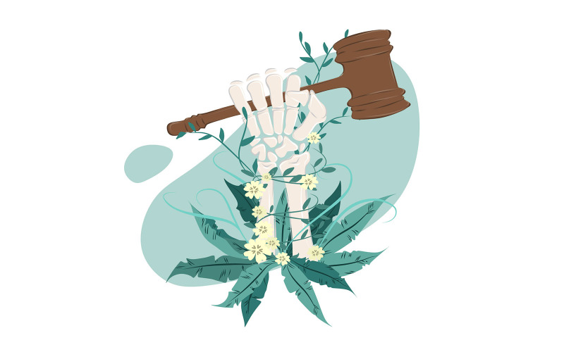 Download Иллюстрация "Skull with hammer -  AS - Illustration" / Skull with hammer -  AS - Illustration - Иллюстрация на тему графика graphic,libra,skull,dark,international,social,justice,tosca,day,world,party,celebration,word,simple,gotic,clean,illustration