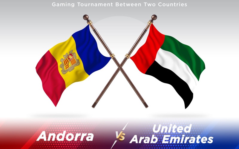 Download Иллюстрация "Andorra versus United Arab Emirates Two Countries Flags - Illustration" / Andorra versus United Arab Emirates Two Countries Flags - Illustration - Иллюстрация на тему графика national,patriotic,europe,asia,republic,map,flag,country,cartography,geography,nation,illustration,graphic,vector,state,world,isolated,symbol,border,icon