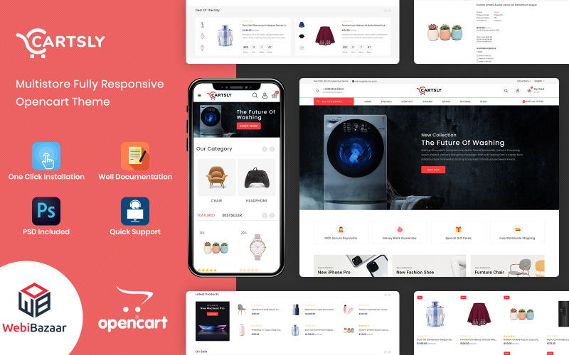 Cartsly - Responsive Mehrzweck-OpenCart-Vorlage