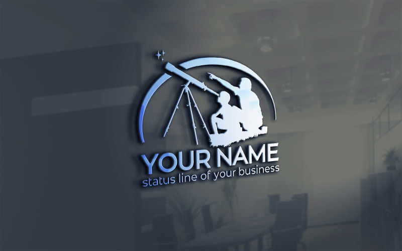 Download Шаблон логотипа "Astronomical Logo Template" / Astronomical Logo Template - Шаблон логотипа на тему графика logo,logos,template,design,templates,fonts,business,creative,interactive,astronomical,stars,space,telescope,boy,man,son,father,science