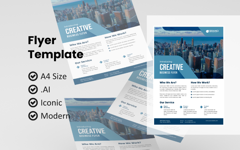 Download Фирменный стиль "Business Flyer - Corporate Identity Template" / Business Flyer - Corporate Identity Template - Фирменный стиль на тему графика flyer template,flyer business,print template,advertising,promotion flyer,brochure template,flyer mockup,flyer bundle template,corporate business flyer,corporate template