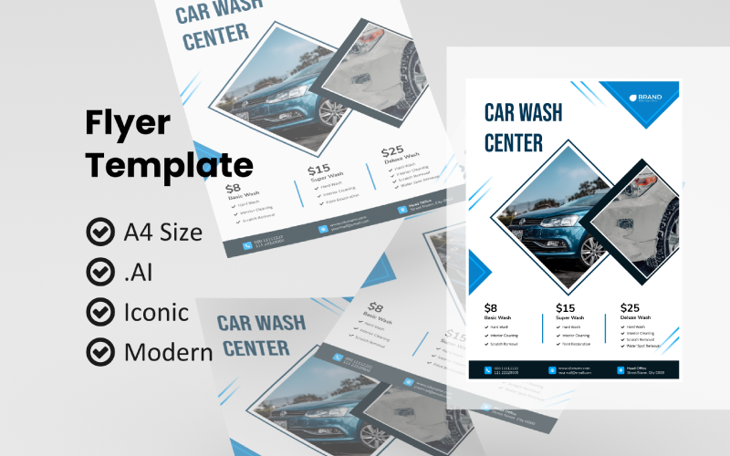 Download Фирменный стиль "Carwash Flyer - Corporate Identity Template" / Carwash Flyer - Corporate Identity Template - Фирменный стиль на тему графика flyer template,flyer business,print template,advertising,promotion flyer,brochure template,flyer mockup,flyer bundle template,carwash flyer,car service flyer,car salon,car spa,motorcycle serv