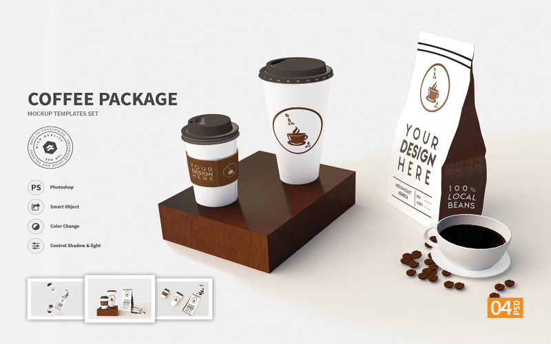 Download Фирменный стиль "Coffee Package vol.01 - Mockup VR - Corporate Identity Template" / Coffee Package vol.01 - Mockup VR - Corporate Identity Template - Фирменный стиль на тему графика coffee,cup,coffee bag,package,psd,photoshop,smartobject,mockup,mockups,screen,scene,product,display,3d