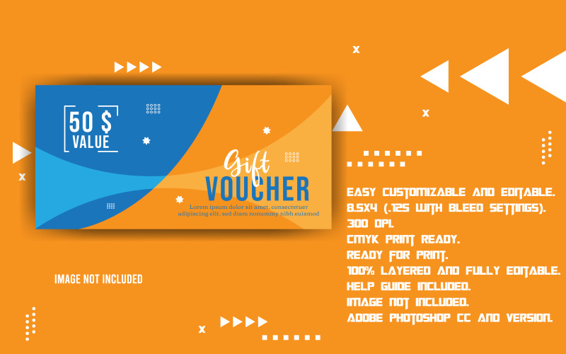 Download Фирменный стиль "Creative Gift Voucher" / Creative Gift Voucher - Фирменный стиль на тему графика flyer,illustration,marketing,layout,label,web,modern,advertising,card,online,header,sale,orange,store,collection,shopping,vector,trendy,horizontal,retail