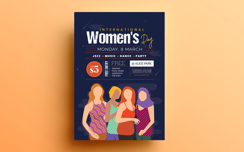 Flyer de la journée internationale de la femme - Modèle d'identité d'entreprise