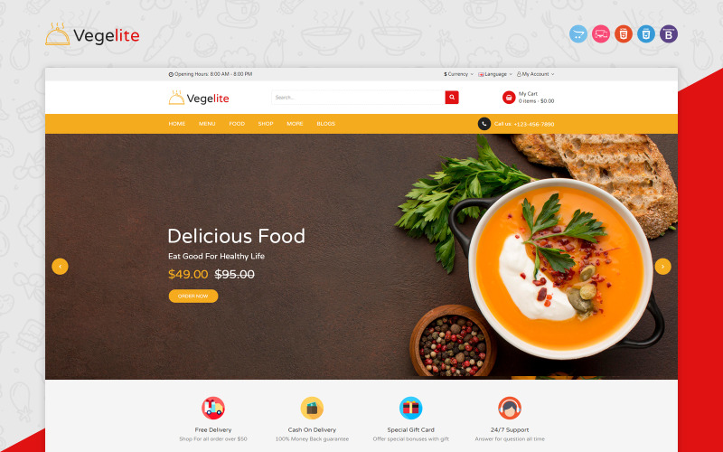 Vegelite OpenCart Template