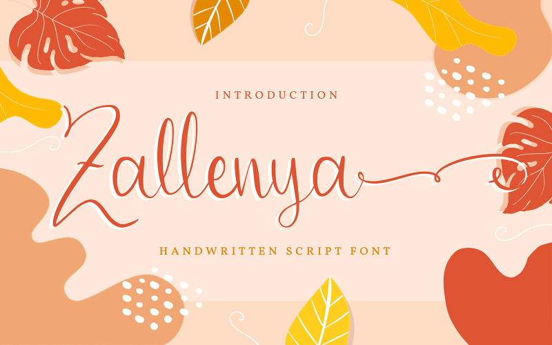 Zallenya | Handskrivet kursivt teckensnitt