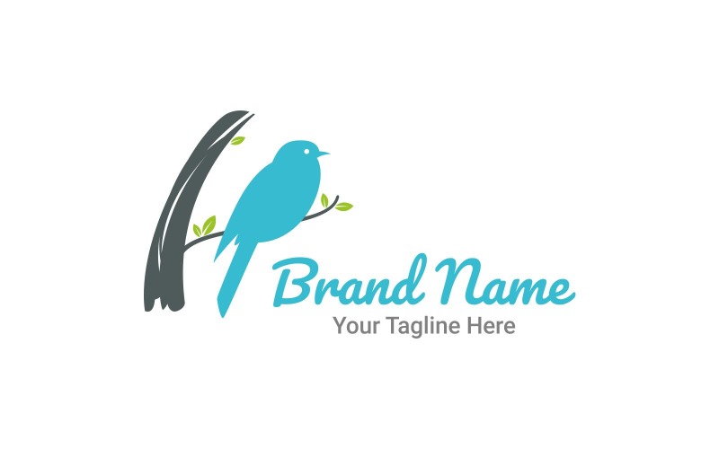 Download Шаблон логотипа "BIrd Logo Template" / BIrd Logo Template - Шаблон логотипа на тему графика logo,simple,elegant,modern,unique,readymade logos,ready,logo design,animal,bird,bird logo,fun