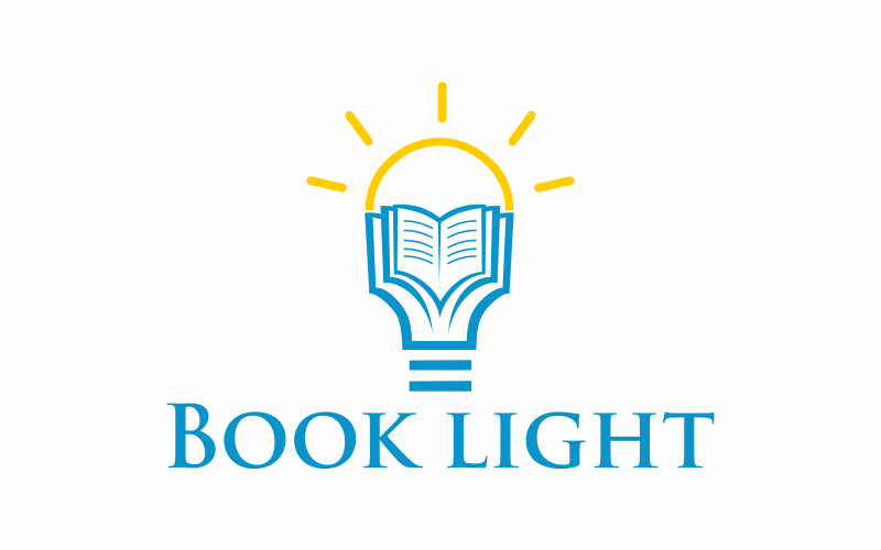 Download Шаблон логотипа "Book Light Logo Template" / Book Light Logo Template - Шаблон логотипа на тему графика light,book,education,study,magic,open,school,concept,information,abstract,vintage,art,cover,learn,design,idea,bright,power,history,reading