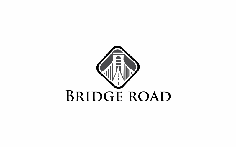 Download Шаблон логотипа "Bridge Road Logo Template" / Bridge Road Logo Template - Шаблон логотипа на тему графика road,bridge,architecture,travel,highway,transportation,sky,construction,landscape,street,concrete,asphalt,outdoor,design,transport,background,outdoors,business,curve,sunset