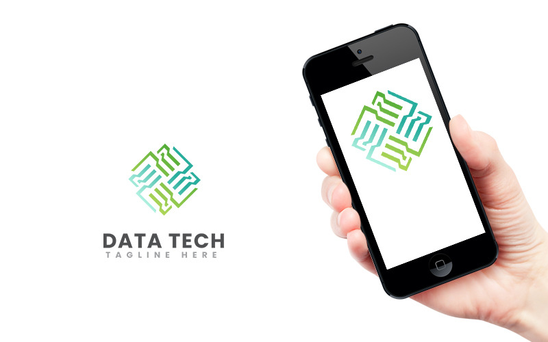 Data Tech logotyp mall
