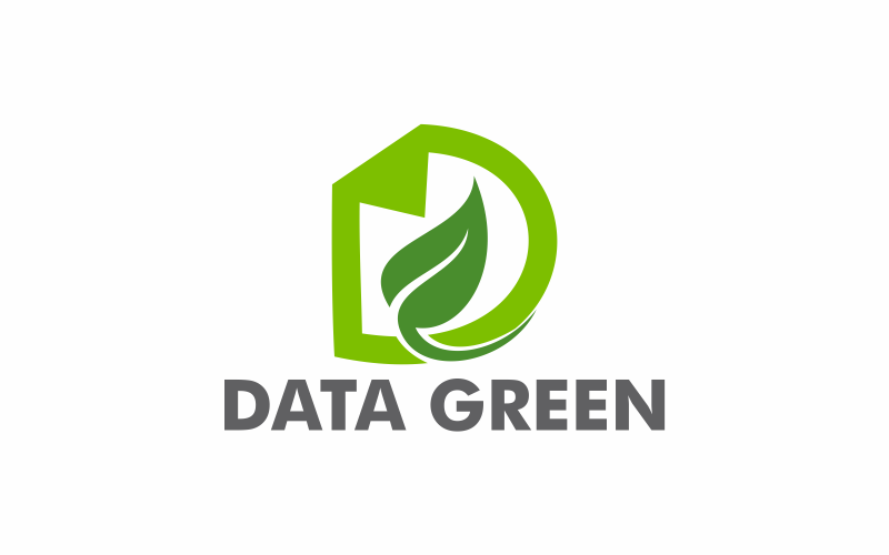 Zelená datová šablona loga