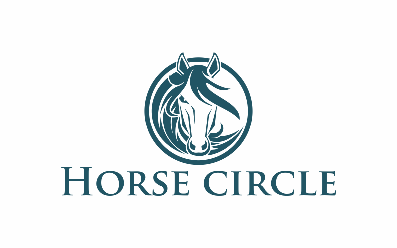 Download Шаблон логотипа "Horse Circle Logo Template" / Horse Circle Logo Template - Шаблон логотипа на тему графика circle,horse,illustration,animal,silhouette,vector,abstract,symbol,graphic,design,emblem,logo,fast,speed,run,strong,concept,mustang,farm,growing