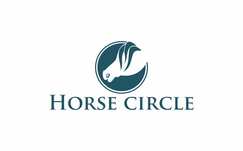 Download Шаблон логотипа "Horse Circle Logo Template" / Horse Circle Logo Template - Шаблон логотипа на тему графика circle,horse,illustration,animal,silhouette,vector,abstract,symbol,graphic,design,emblem,logo,fast,speed,run,strong,concept,mustang,farm,growing