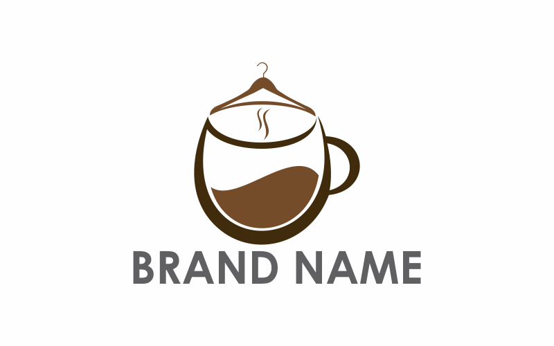 Modello di logo del caffè di moda