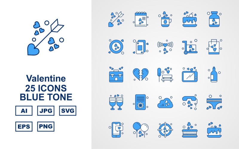 Download Набор иконок "25 Premium Valentine Blue Tone Icon Set" / 25 Premium Valentine Blue Tone Icon Set - Набор иконок на тему culture arrow,heart broken,cloud,telephone,underwea,mobile,balloon,target,cake,document,tea,bottle,heart,phone,wifi,trolly,bag,briefcase,bench,mobile tablet
