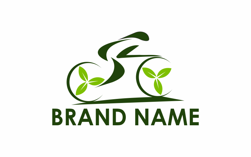 Přírodní kolo Logo šablona