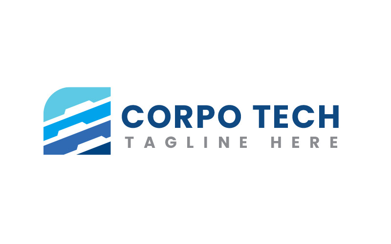 Шаблон логотипа корпоративных технологий