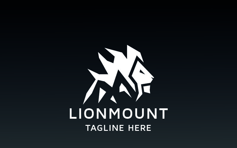 Modello professionale di logo del supporto del leone