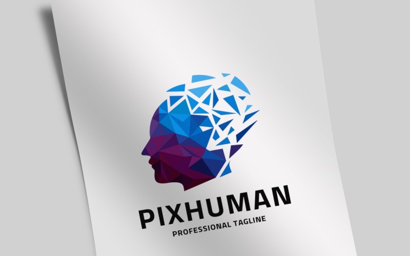 Download Шаблон логотипа "Pixel Human Logo Template" / Pixel Human Logo Template - Шаблон логотипа на тему графика artificial intelligence,augmented reality,box,brain,brainstorm,brand,branding,bright,creation,creative,creativity,cube,data,digital,engineer,hexagon,human,idea,intelligence,matrix