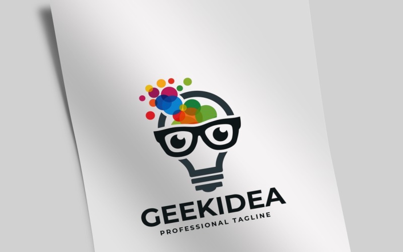 Шаблон логотипа Geek Idea